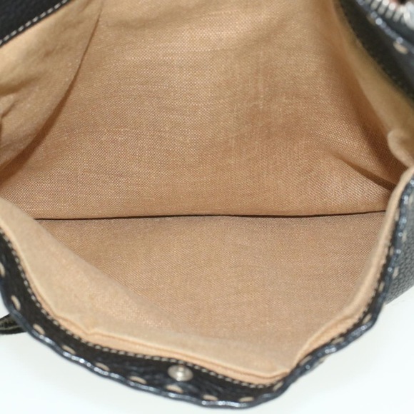 FENDI Shoulder Bag Leather Black Auth rd1013 - Picture 14 of 16